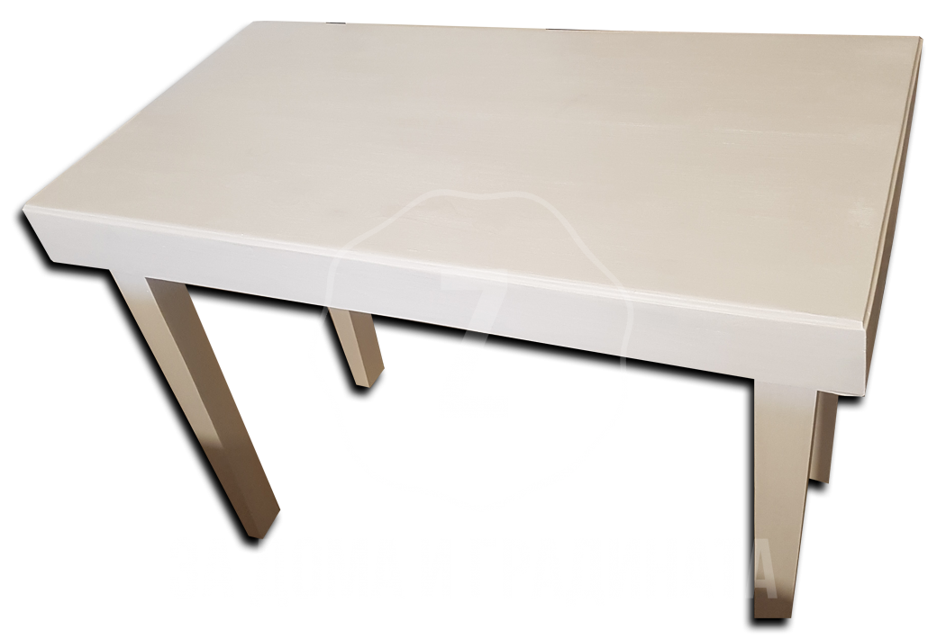 Бяла кухненска маса